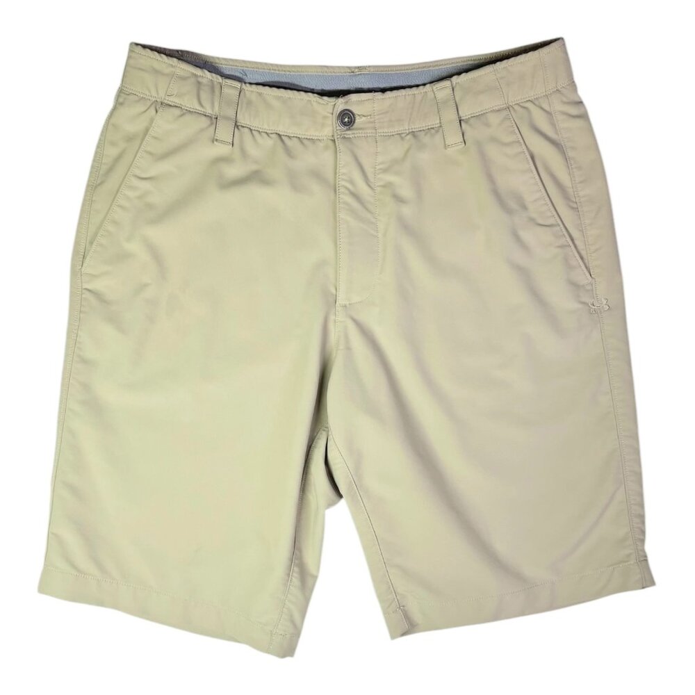 UA Under Amour Men's 34 Loose Match Play Shorts Tan *Flaw